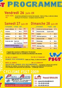Programme du Nationnal 2009