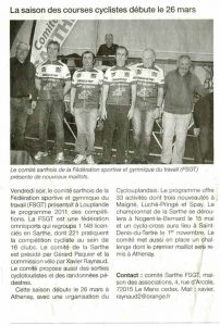 fsgt sur Ouest France 6/3
