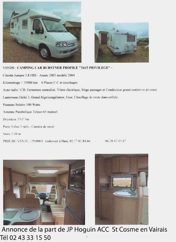 vente camping car