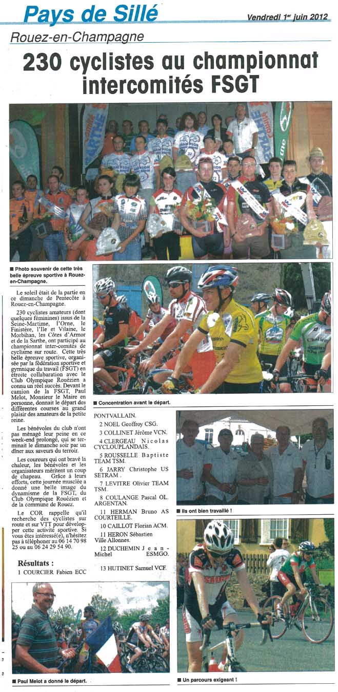 Article de Presse sur l&rsquo;inter comité à Rouez