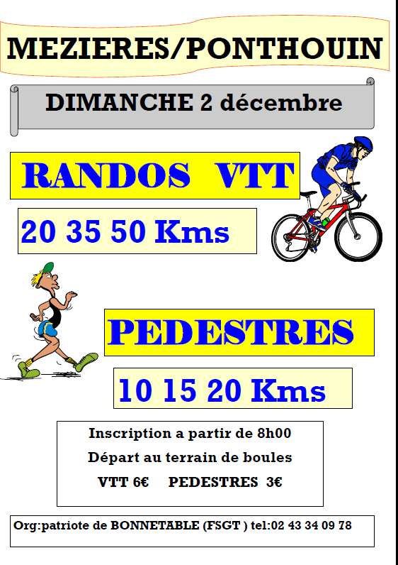 2 decembre VTT Mezieres/Ponthouin