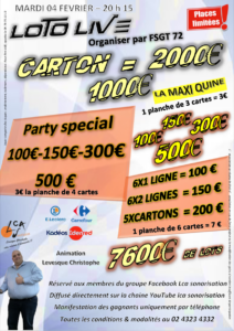 LOTO EN LIGNE LE 04 FEVRIER 2025