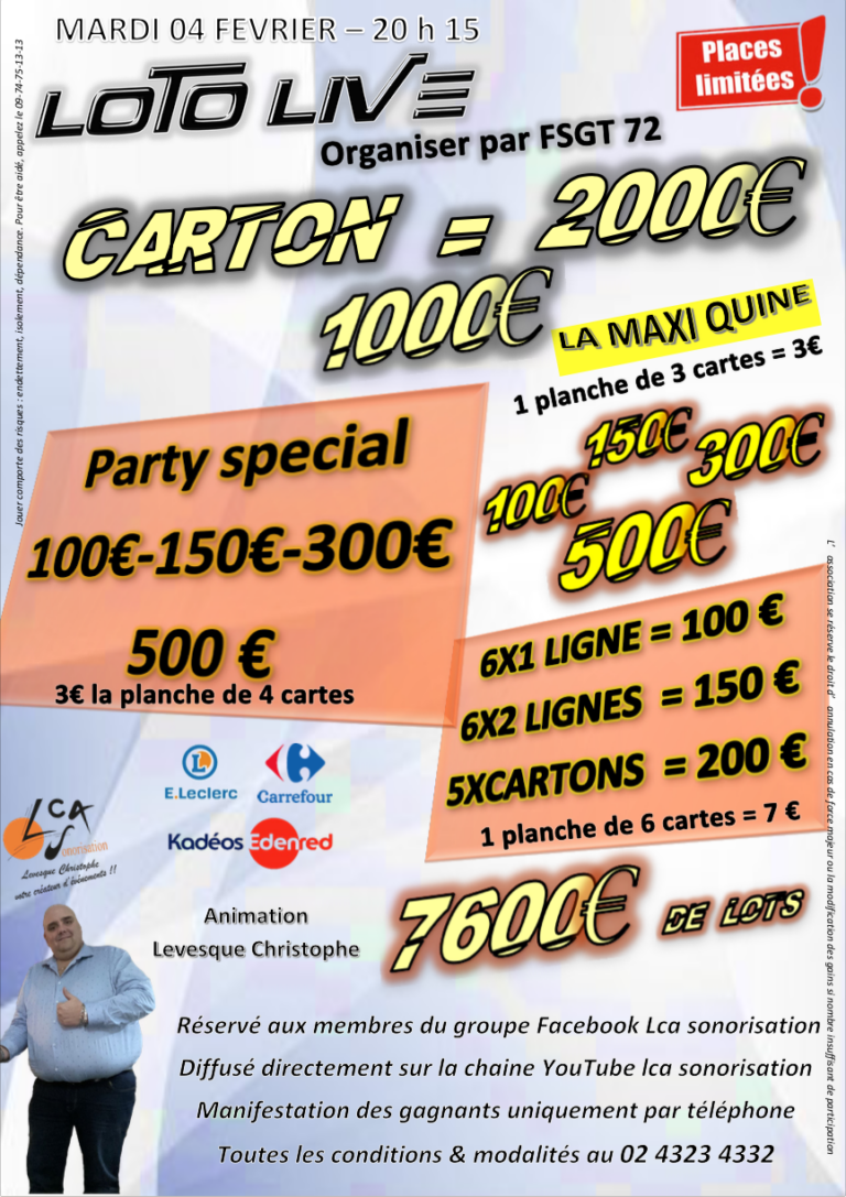 LOTO EN LIGNE LE 04 FEVRIER 2025