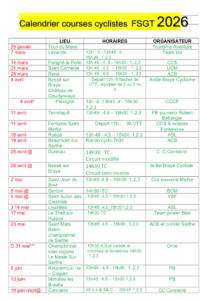 CALENDRIER FSGT 2026
